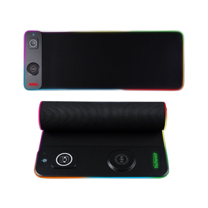 3-in-1 Magnetic Wireless Charging Mouse Pad – Desk Pad with RGB Lighting and Fast Charging