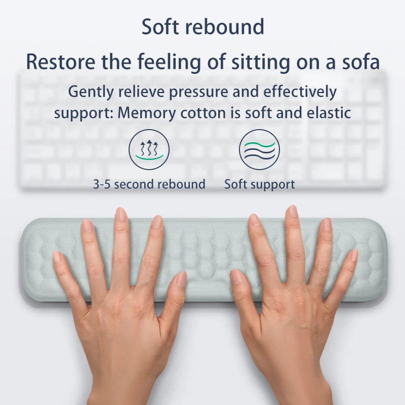 Ergonomic Memory Foam Keyboard & Mouse Wrist Rest – Comfortable Office Typing Support