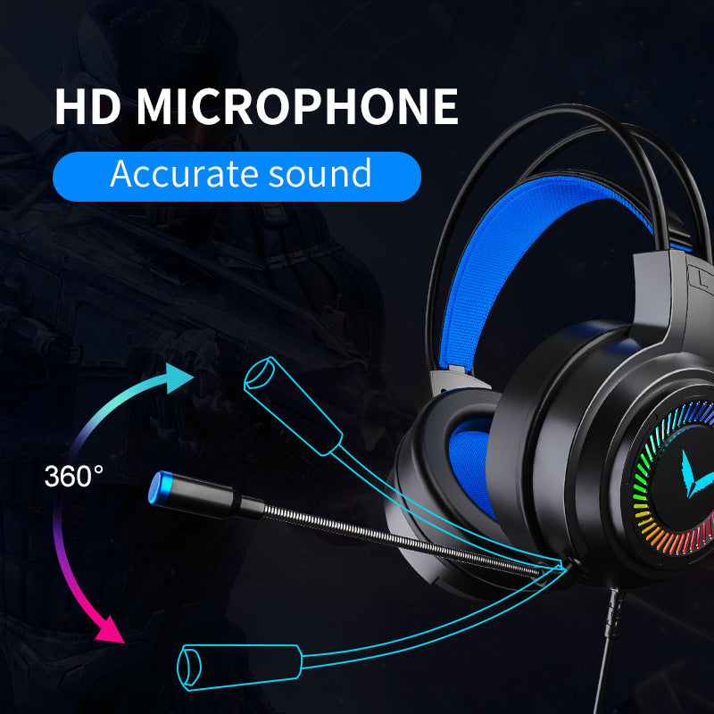 G58 Wired Gaming Headset – 7.1 Channel Surround Sound, Head-Mounted with Microphone, USB Connection