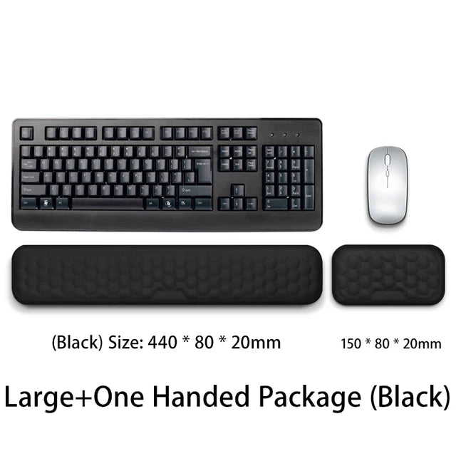 Ergonomic Memory Foam Keyboard & Mouse Wrist Rest – Comfortable Office Typing Support