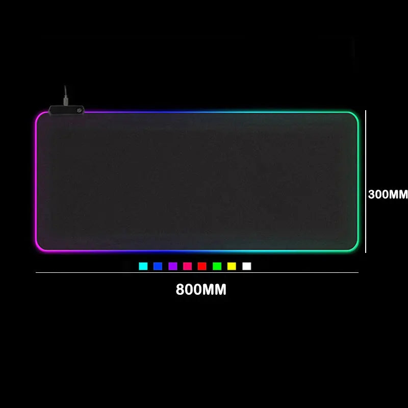 RGB LED Gaming Mouse Pad – Large Non-Slip Desk Mat with 13 Lighting Modes